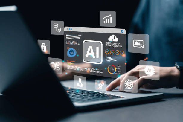 Imaging showing the AI floating in front of a laptop