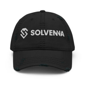 Solvenna B/W Distressed Hat